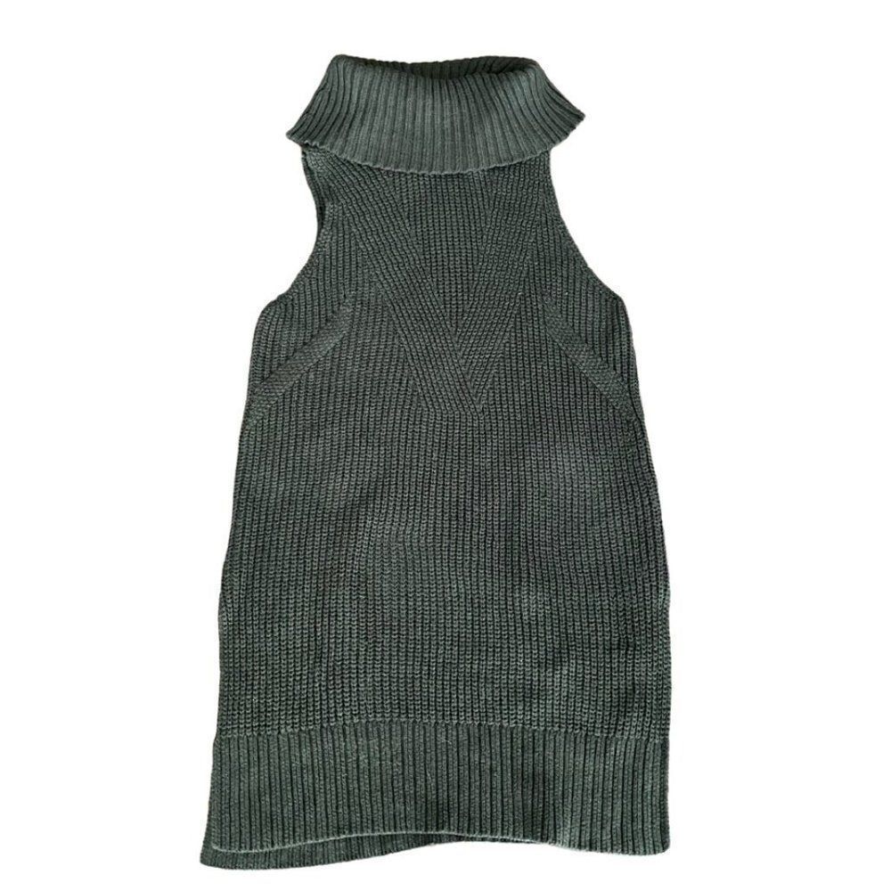Moth Anthropologie Sweater Vest Turtleneck Wool Blend Large
